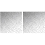  Stepenica Četvrtasti 2 pcs Srebrno 50 x 50 cm Aluminij | shoptok.hr