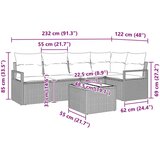  Set sofe 6 pcs Siva poliratan | shoptok.hr