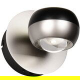 Trio Select Črna/v srebrni barvi LED stenska svetilka Orbit – u