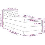 vidaXL Posteljni okvir s vzmetnico temno zelena 80x200 cm žamet, (22051737) | Shoptok.si
