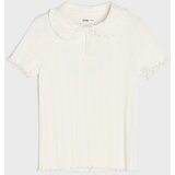 Sinsay Pamučna bluza s ukrasnim ovratnikom i volanima | shoptok.hr