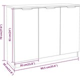  Komoda boja sivog hrasta sonome 90,5x30x70 cm konstruirano drvo | shoptok.hr