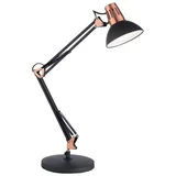 Lux - Stona lampa WALLY 1xE27/42W/230V crna/bakrena