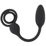 Rebel Cock & Ball Ring with RC Butt Plug Black | shoptok.hr
