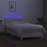  box spring s madracem LED krem 100x200 cm od tkanine | shoptok.hr