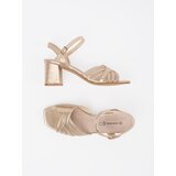 GOODIN Golden shiny heeled sandals | Shoptok.si
