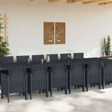  Vrtni set za objed 15 pcs Antracit Polt ratan | shoptok.hr