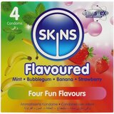 Skins - aromatični kondomi - meta, žvečilni gumi, banana, jagoda (4 kos) Cene