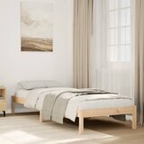 vidaXL Dugi okvir kreveta bez madraca 100 x 220 cm masivna borovina | shoptok.hr