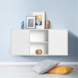 Hammel Furniture Bela nizka stenska komoda 133x61 cm Mistral – | Shoptok.si