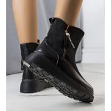 Gemre Black insulated platform ankle boots Niklas | Shoptok.si
