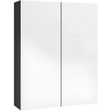 vidaXL Kupaonski ormarić s ogledalom 60x15x75 cm MDF sjajni crni | shoptok.hr