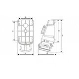  utičnica zidna uko-uto bemis IP44 16A 3P+E+N 380V sa utičnicom BC1-1505-2537 | Eponuda.com