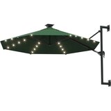  Zidni vrtni suncobran s LED svjetlima 300 cm zeleni | Eponuda.ba