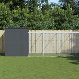 vidaXL Pasja uta z izhodom antracitna 214x865x181 cm pocinkano jeklo Cene