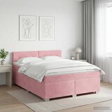 Boxspring krevet s madracem Ružičasta 140 x 200 cm Baršun | shoptok.hr