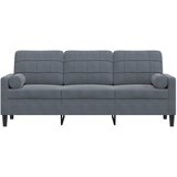  Trosjed s ukrasnim jastucima tamnosivi 180 cm baršunasti | shoptok.hr