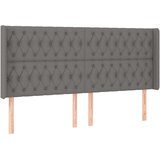  Box spring postelja z vzmetnico LED temno siva 200x200 cm blago, (20724503) | Shoptok.si