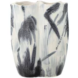 Bloomingville Crno-bijela vaza od kamenine (visina 37 cm) Elira –