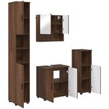 vidaXL Komplet pohištva za kopalnico 4 pcs Rjavi hrast 61 x 35 x 64 cm, (5000064564) Cene