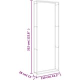  Stalak za drva za ogrjev 110x28x312 cm od nehrđajućeg čelika | shoptok.hr
