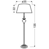 Candellux prima hrom 1X60 E27 srebro abažur | Eponuda.com