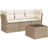  4-dijelni set vrtnih sofa s jastucima bež od poliratana | shoptok.hr