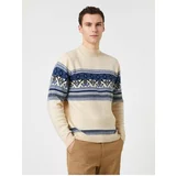 Koton Knitwear Sweater Half Turtleneck Ethnic Theme