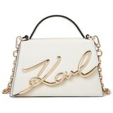 Karl Lagerfeld Torbe SIGNATURE 2.0 MD CROSSBODY Bela Cene