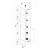 MID.YOU Visoka Omara Edino, Barva Hrasta | Shoptok.si