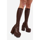 Boto Women's Heeled And Platform Boots Chocolate Yavira | shoptok.hr