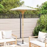  Vrtni suncobran Krem bijela Ø 150 x 210 cm bambus | shoptok.hr