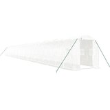  Staklenik s čeličnim okvirom bijeli 48 m² 24 x 2 x 2 m | shoptok.hr