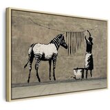  Slika - Banksy: Washing Zebra on Concrete (1 Part) Wide 90x60 U prirodnom drvenom okviru | shoptok.hr