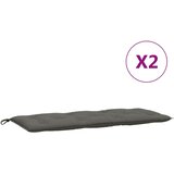  Jastuci za vrtnu klupu 2 kom tamnosivi 120x50x7 cm tkanine | shoptok.hr