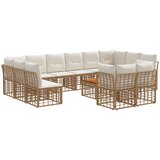  Set vanjskih sofa 13 kom. Prirodna i krema bijela Poliester | shoptok.hr