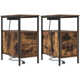  Noćni ormar s ladicama 2 pcs Dimljeni hrast 30 x 48 x 61 cm | Eponuda.ba