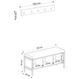 Hanah home ormar za cipele shanel sapphire hrast boja | ePonuda.com