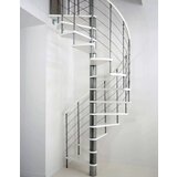  Unutrašnje kružne stepenice venezia (srebrna konstrukcija, bela gazišta od bukovine) Ø 140 cm | ePonuda.com