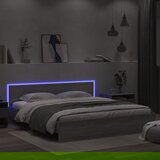  The Living Store Posteljni okvir z vzglavjem in LED siva sonoma 180x200 cm - Posteljni Okvir, (21455337) Cene