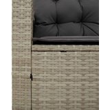  Vrtna sofa sa stolom i jastucima L-oblika svijetlosiva poli ratan | shoptok.hr