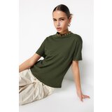 Trendyol Ženska majica Collar Printed | Shoptok.si