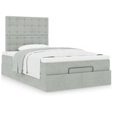 vidaXL okvir za krevet s madracima svjetlosivi 120x190 cm baršunasti | shoptok.hr