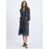 Orsay Dark blue Women's Patterned Midisats - Women | shoptok.hr