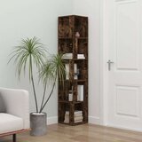  Kotna omarica dimljeni hrast 33x33x164,5 cm inženirski les, (20716453) | Shoptok.si