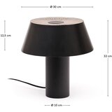 Kave Home Crna stolna lampa s metalnim sjenilom (visina 32 cm) Ancare – | shoptok.hr