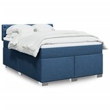 vidaXL Box spring postelja z vzmetnico modra 140x190 cm blago Cene