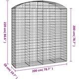  Gabionska košara s lukom 200x50x200/220 cm pocinčano željezo | Eponuda.ba