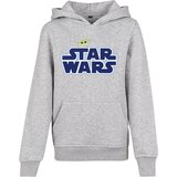 MT Kids Children's Star Wars Blue Logo Hoody Heather Grey | shoptok.hr