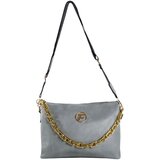 Fashion Hunters Gray women's messenger bag with a chain Cene